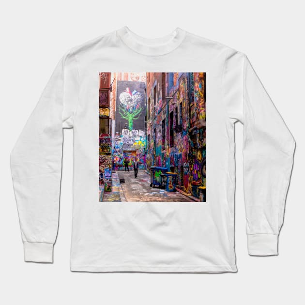 Graffiti Alley Long Sleeve T-Shirt by Memories4you